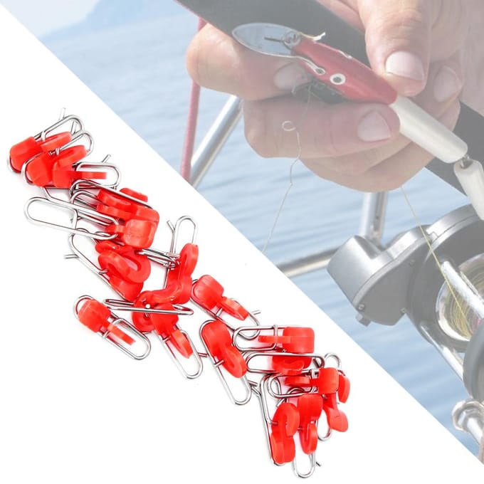 30 stuks Duurzame PE Lokaas Haken Clips Vis Haken Ontkoppelen Accessoires(rood) red