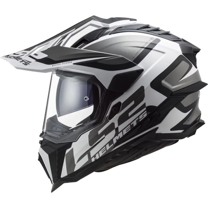 LS2 MX701 Explorer Alter Matt Zwart Wit ECE 22.06 Adventure Helm - Helm