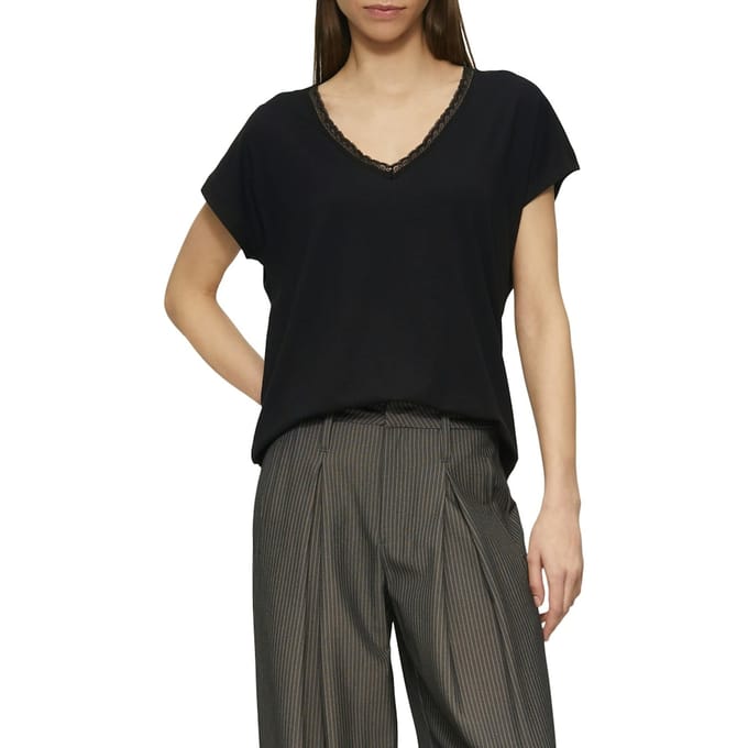 Q/S designed by - T-shirt - Maat L - - 9999 GREY/BLACK -