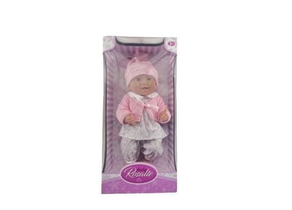 Baby 42cm met roze outfit en muts Speelpoppen