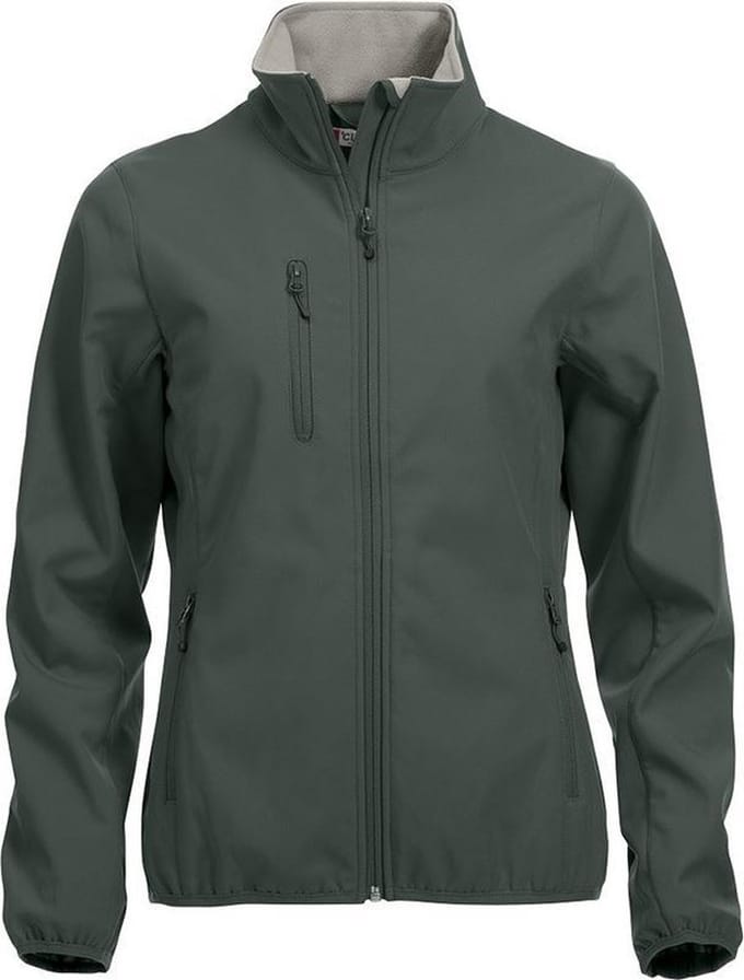 Clique Basic Softshell Jas Dames Antraciet maat M