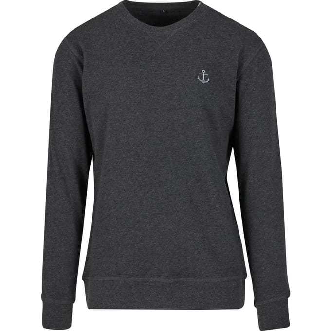 Mister Tee Anchor Sign Emb Light Crew Sweatshirt MT3924 Charcoal-2XL
