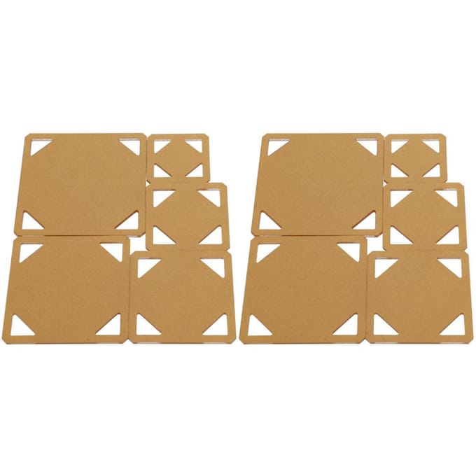 10 stuks Acryl Stencil Sjabloon Quilt Sjablonen Patchwork Quilter DIY Gereedschap Patchwork Sjablonen beige