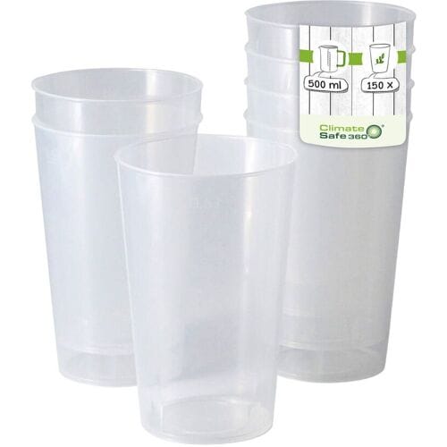 GGM Gastro (150 Stück) Mehrwegbecher - 500ml - Ø 90mm - Transparent