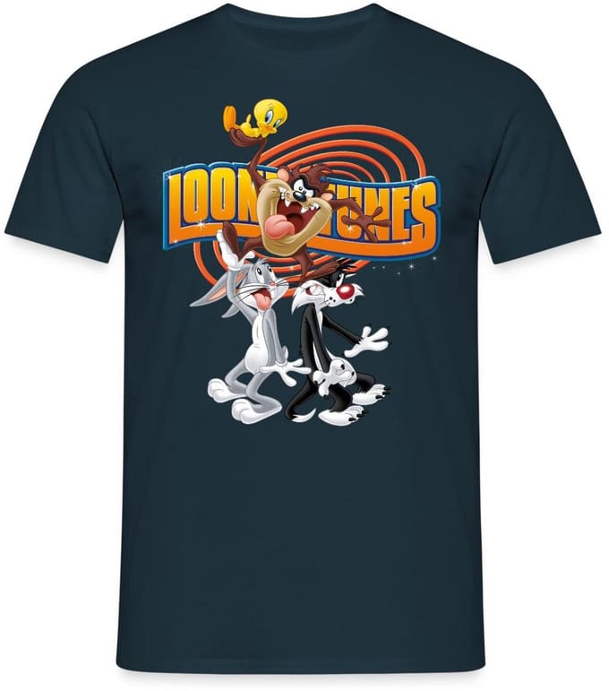 Looney Tunes Bugs Taz Tweety Sylvester T-Shirt Heren