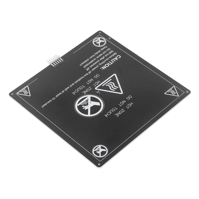 3D Printer Verwarmd Bed 220x220mm 3mm Dik Aluminium Verwarmd Bed met 90cm Draad DC12V black