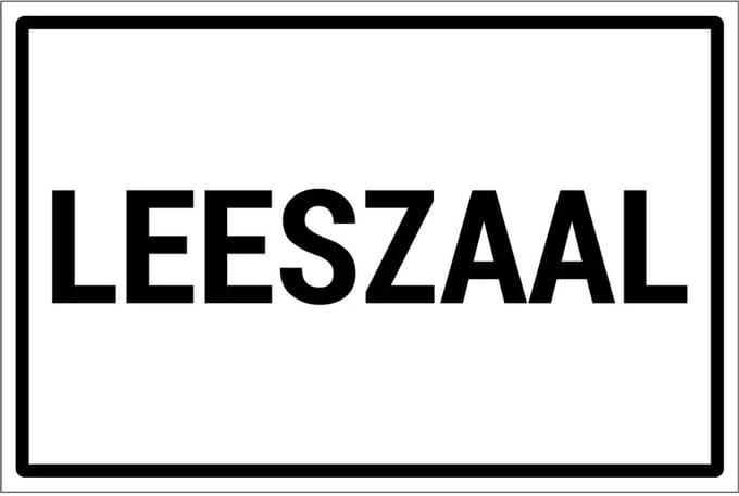 Leeszaal sticker | 30 x 20 cm