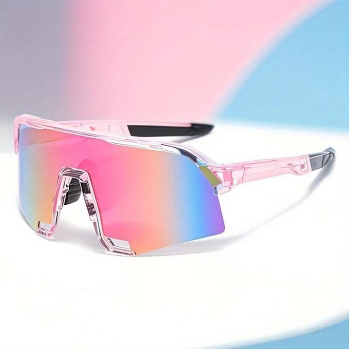 Lichtgewicht PC Half Frame Sportbril Winddicht Verloop Paars Roze Lens Mode Brillen pink