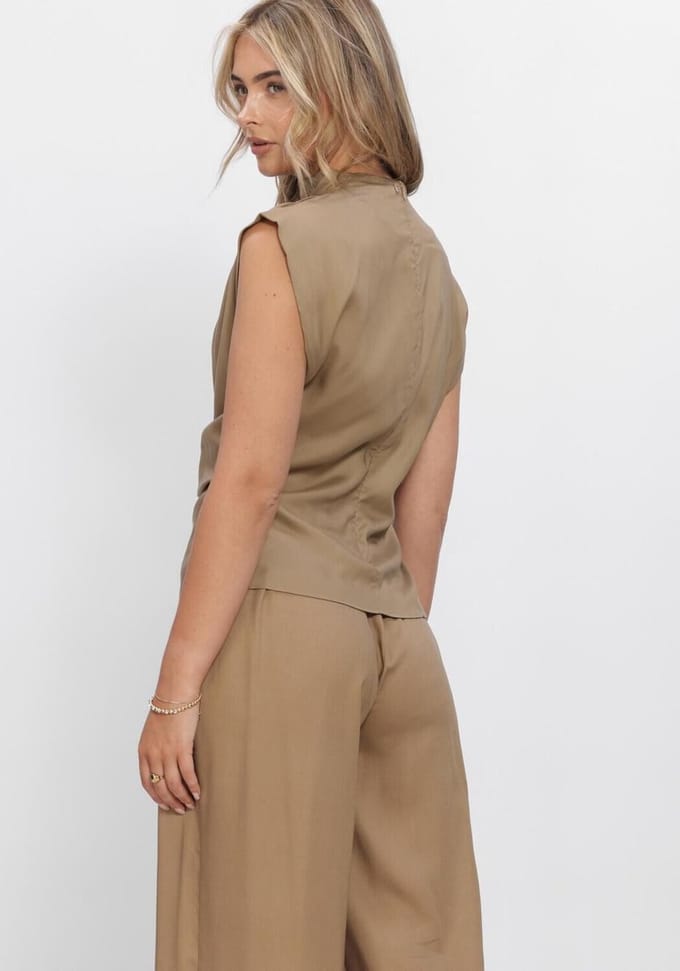 Ibana Tavir Dames - Topjes - Camel - Maat 34