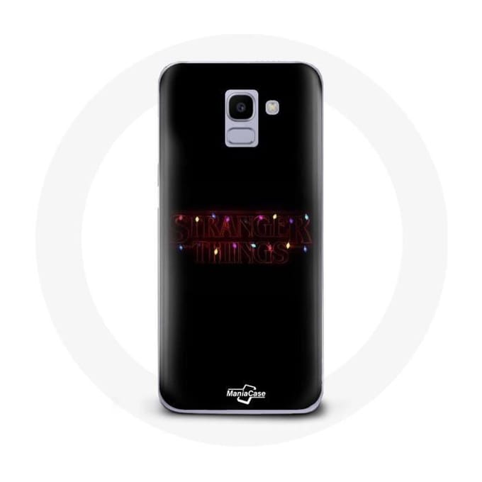 Coque pour Samsung Galaxy A6 2018 Stranger Things Affiche Logo Joyeux noël