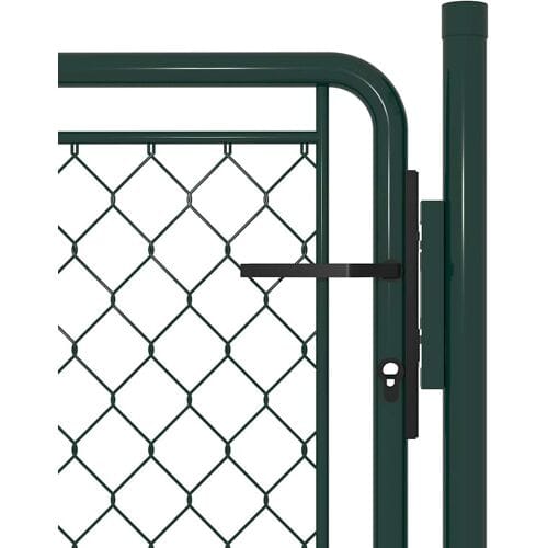 vidaXL Tuinpoort staal 100x100 cm groen
