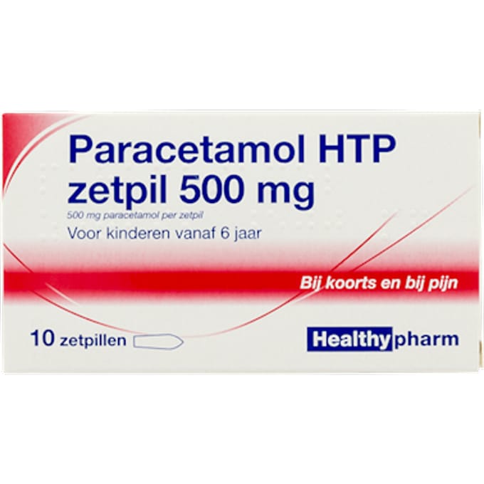 Healthypharm Paracetamol 500mg - 1 x 10 Zetpillen