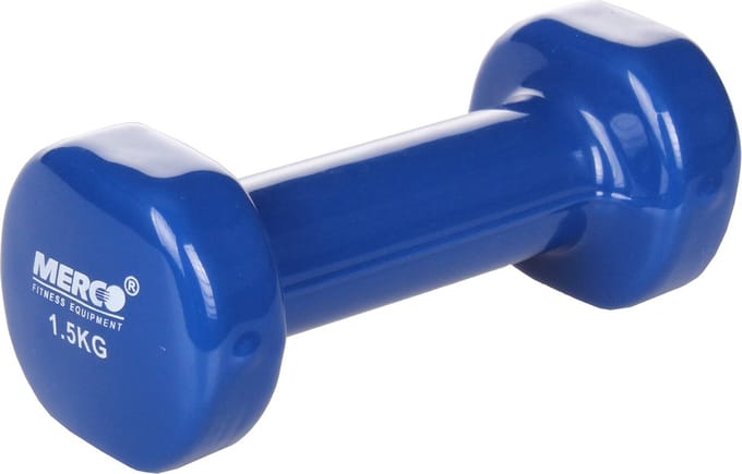 Merco - Vinyl Dumbbell - 1.5 KG Blauw - 1 stuk