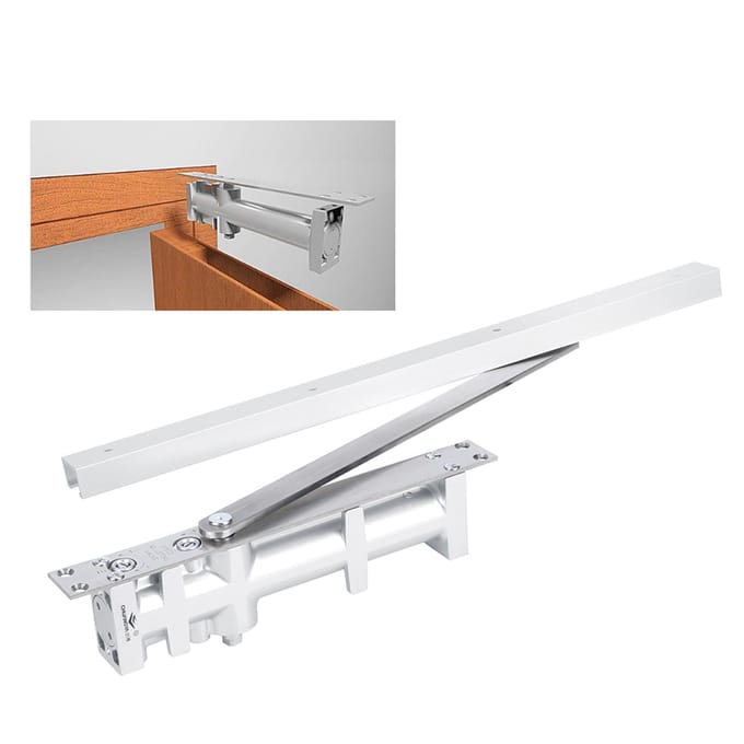 Ferme-portes hydrauliques dissimulés à positionnement automatique en aluminium 80KG Ferrures