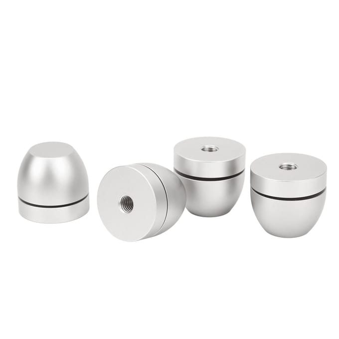 Ensemble de Pieds de Support d'Isolation pour Haut-parleur Alliage d'Aluminium Coussinets de Base pour Amplificateur Coussinets d'Absorption des Chocs Audio