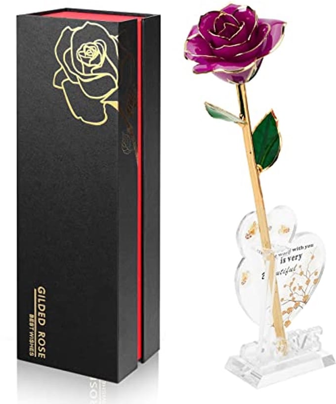 Gouden Infinity Roos - Eeuwige Bloem Decoratie voor Verjaardag en Moederdag