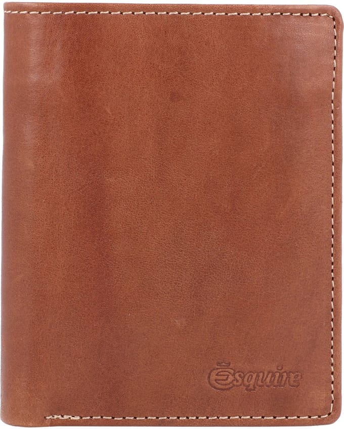 Esquire Portemonnee Denver RFID Wallet Vertical Congnac Bruine