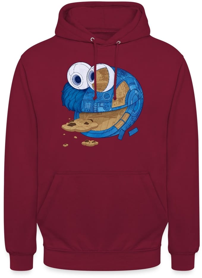 Sesamstraat Koekiemonster Machine Hoodie Unisex