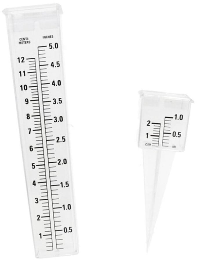 Gerimport Regenmeter/neerslagmeter - kunststof glas met punt - 21 cm - tuin/buiten