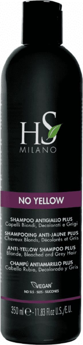 Hs milano Shampoo Anti-Giallo Plus - Shampoo per neutralizzare i toni gialli - 350 ml