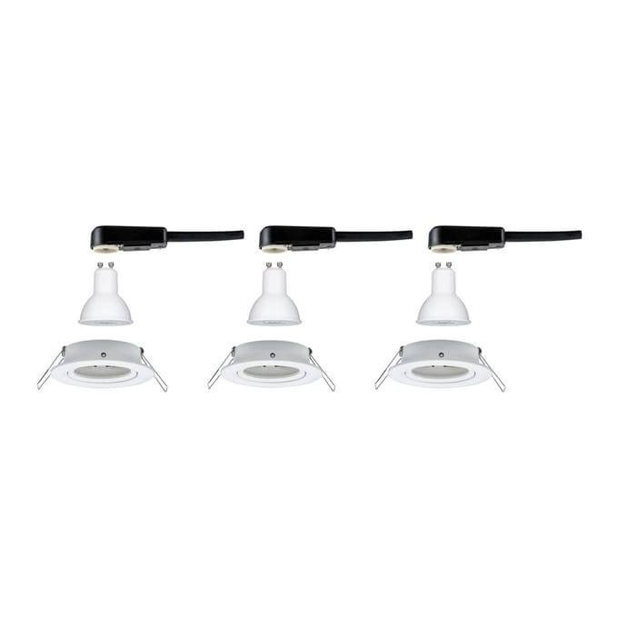 Paulmann Inbouwspot Led Nova Rond Kantelbaar 3-stapdim Wit 51mm Gu10 3x6,5w