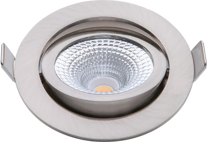 EcoDim Eco-Dim LED inbouwspot kantelbaar 5W Geborsteld nikkel Dim to Warm