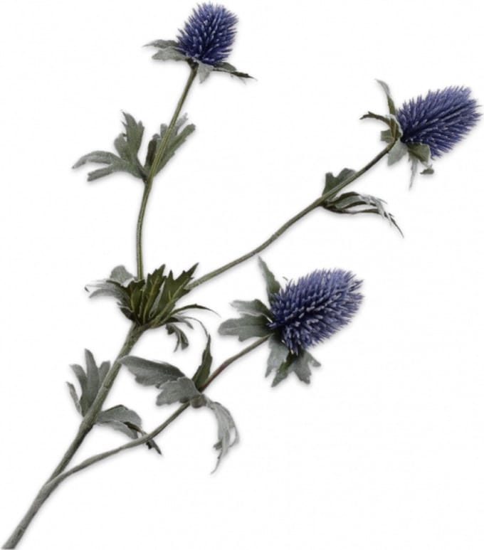 Silk-ka Kunstbloem-Zijden Bloem Distel Tak Paars 78 cm
