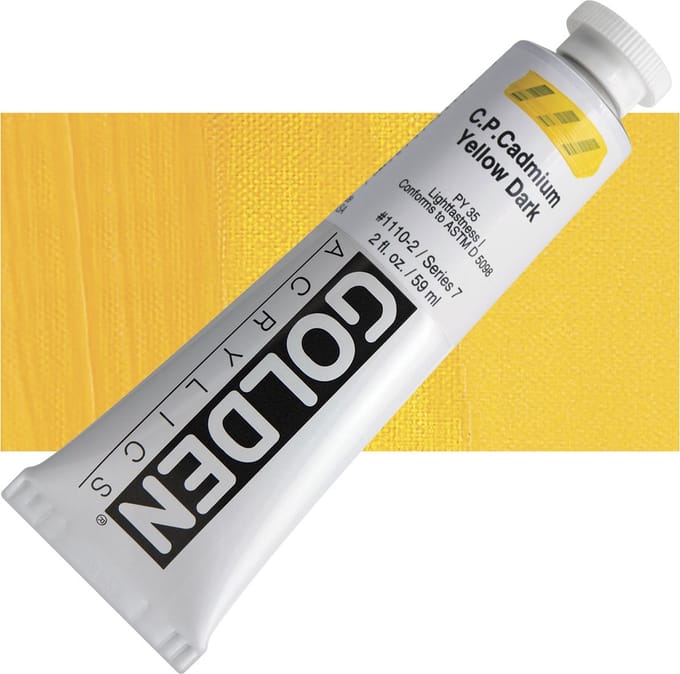 Golden Heavy Body Acrylverf Serie 7 Cadmium Yellow Dark
