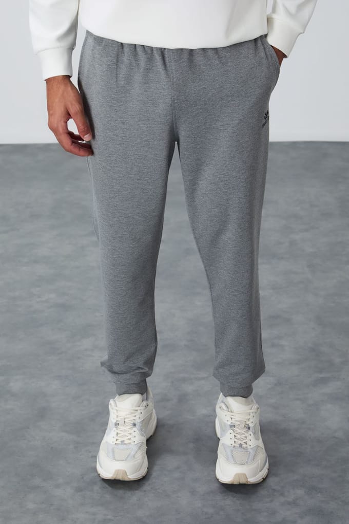 Heren Effen Fleece Joggingbroek