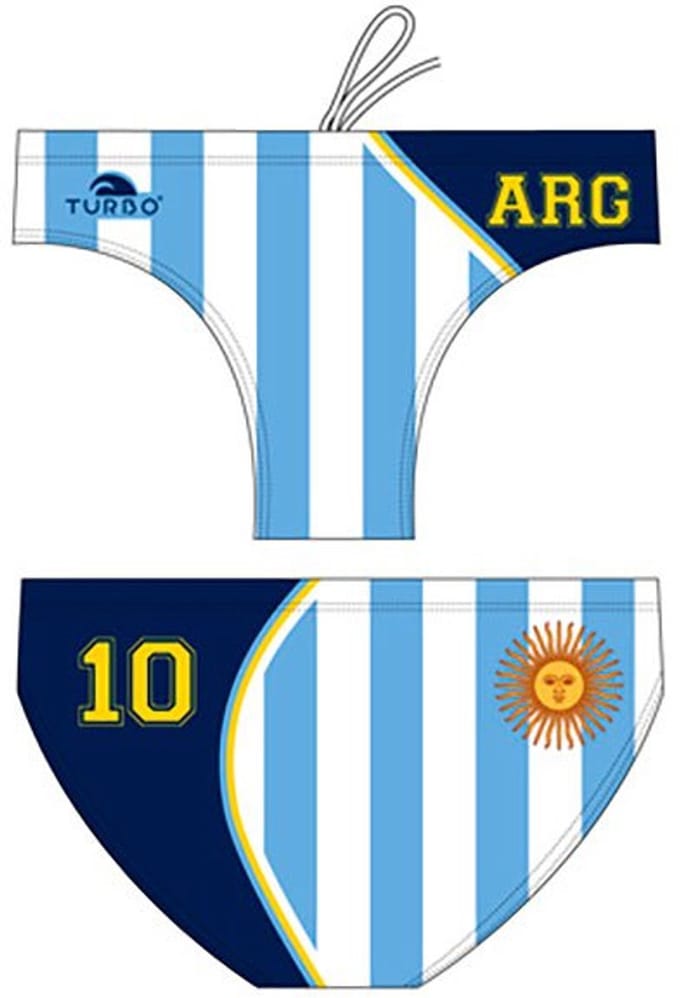 Turbo Argentina 2012 Zwemslip Wit,Blauw 9-10 Years Jongen