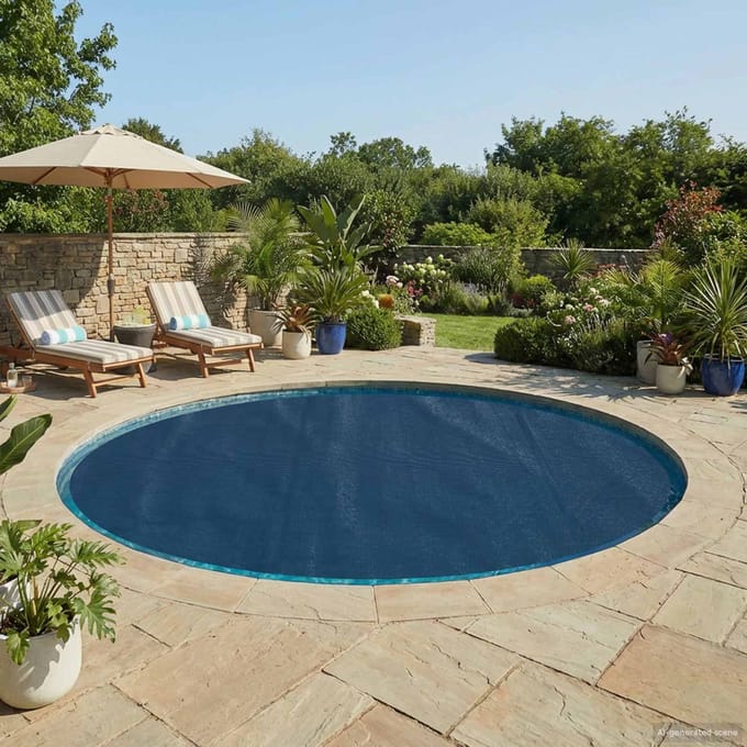 vidaXL - Zon - Pool - Cover - Extra - Heavy - Ø - 417 - cm - 400 - μm - Rond - PE
