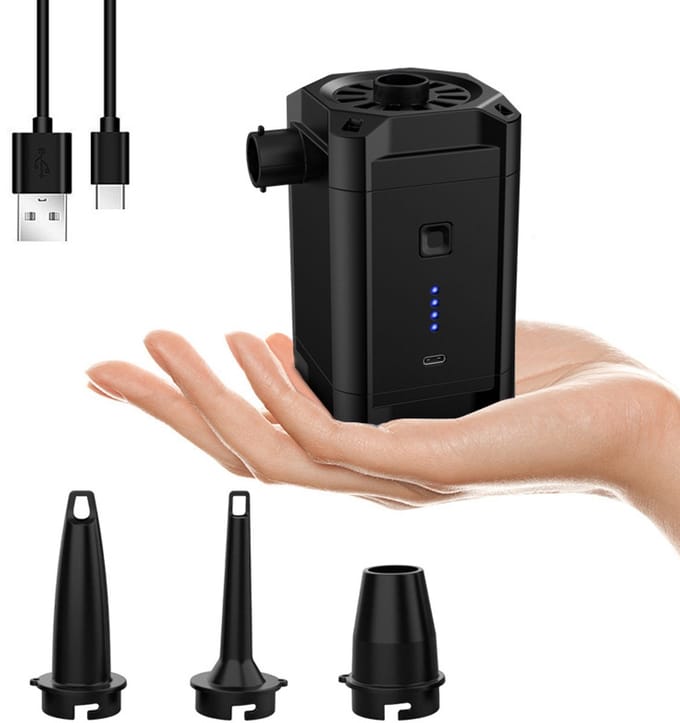 Compacte oplaadbare luchtpomp – USB, voor zwembad en luchtbed