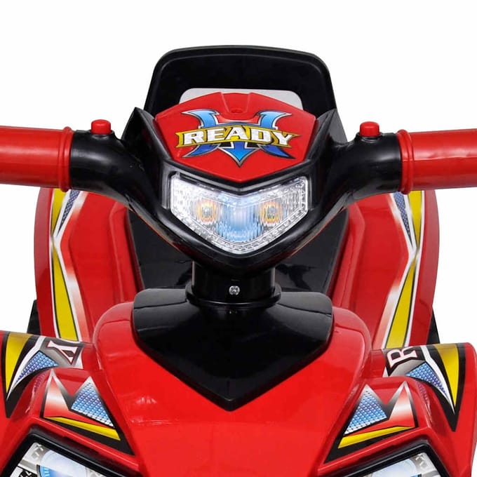 Rode Opzittende ATV voor Kinderen met Geluid en Lichten