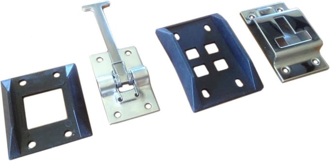 Deurklem verzinkt staal met beschermconsole set