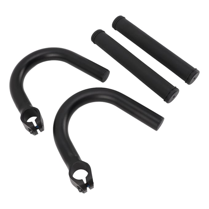 Fiets Armsteun Stuur Aluminiumlegering Zwart Verhoogde Hoogte Gebogen Stuur voor Mountainbike Racefietsen black