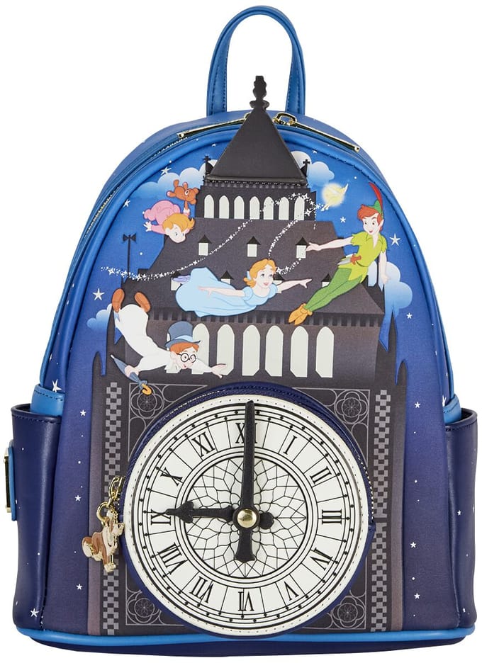 Disney Peter Pan Glow Clock – Loungefly Mini Rugzak – Glow‑in‑the‑Dark Collectors Backpack