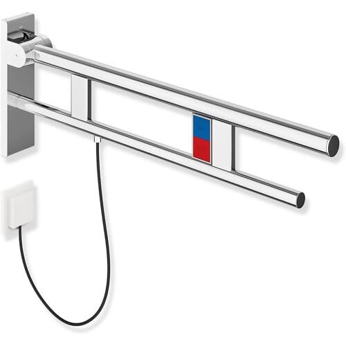 HEWI System 900 folding support rail Duo Design B with 2 function keys (E version) 900.50.20940