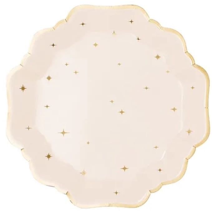 PARTYDECO - 6 sterren borden 21 cm