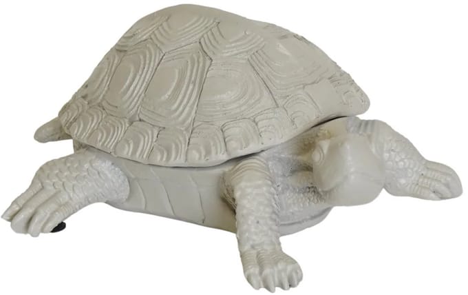 Housevitamin Turtle Box - Polyresin - Sand - 15.5x13.5x7.5cm