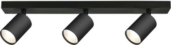 Braytron - LED Plafondspot Beta - 3x GU10 fitting - 300x120mm - Mat zwart