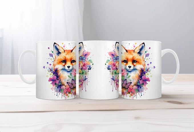 Auqarel koffiemok Vos 5