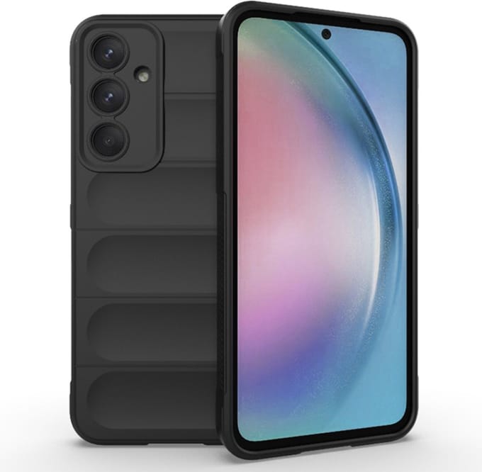 Hoesje geschikt voor Samsung Galaxy A35 - Techsuit Magic Shield Silicone Back Cover - Zwart