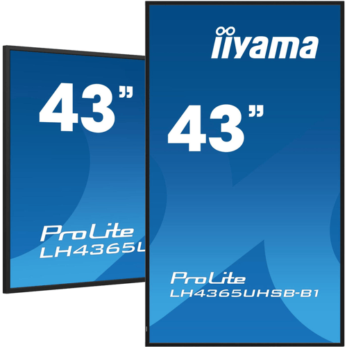 iiyama 43 inch levendig helder beeldscherm met 4K-resolutie en 800 cd/m²-panelen