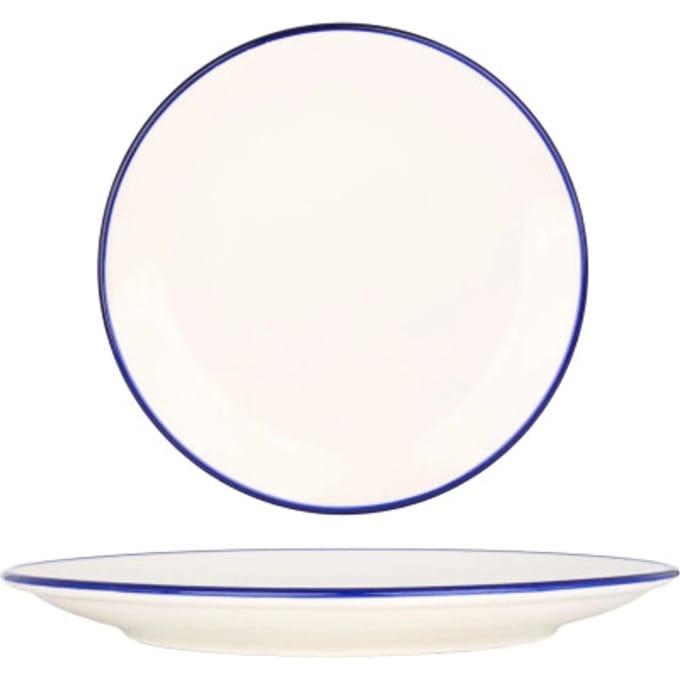 Rinart Dessertbord - Blue Edge - Porselein - 23 cm - set van 6