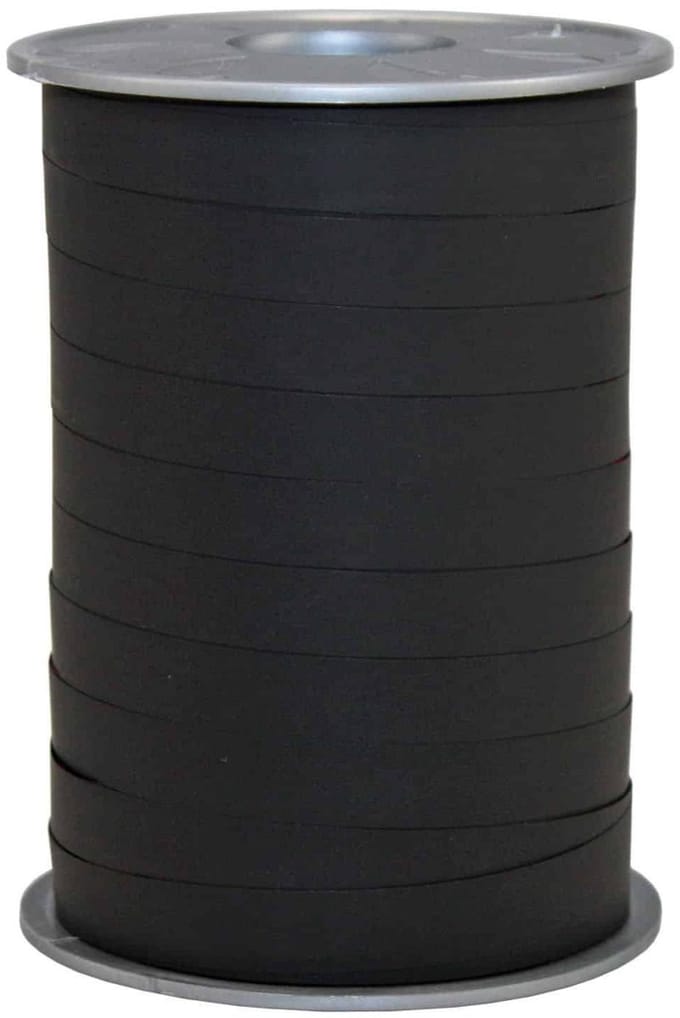 Krullint Paperlook Zwart Mat – Cadeaulint - 10mm