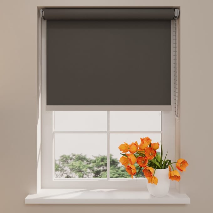 Rolgordijn Easy Soft - Verduisterend - Dark Grey - 80 x 190