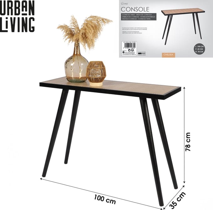 "CHELSEA" Gedecoreerde console 100x35xH78 cm