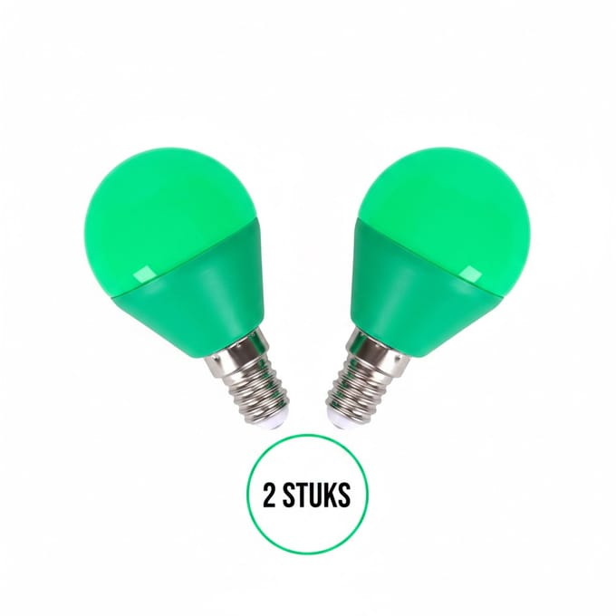 G45 kogellamp groen 2 stuks - E14 LED lamp 4W=30W gloeilamp - 230V