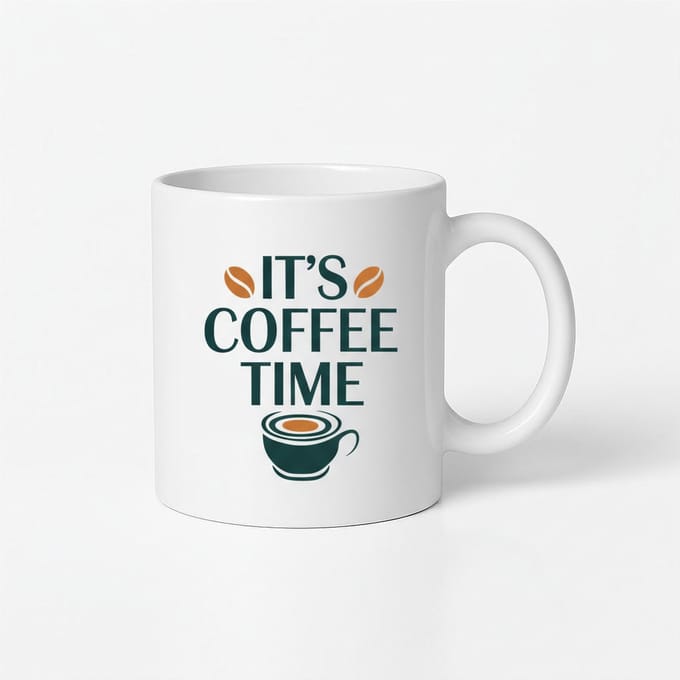 It's Coffee Time Mok - Unieke Keramische Koffie Beker met Design