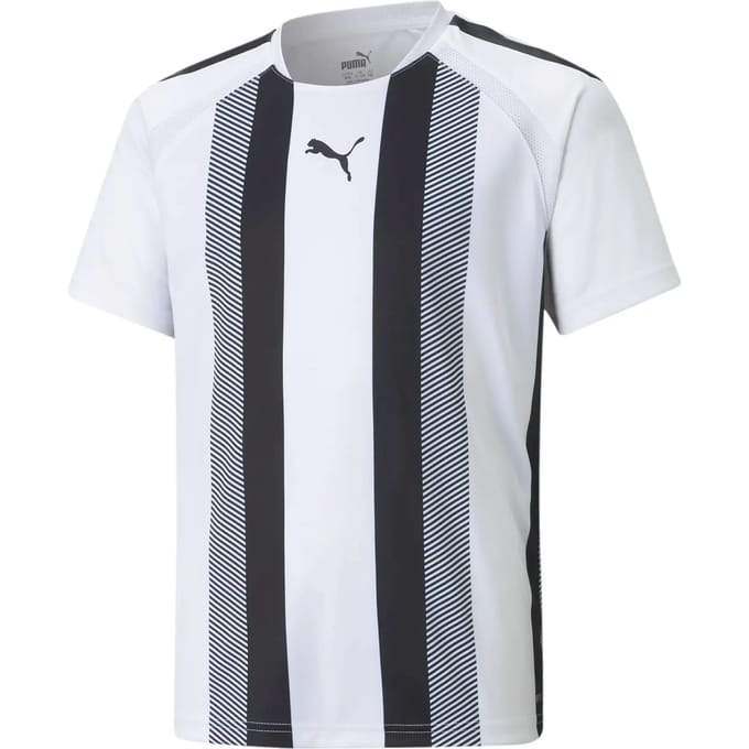 Puma Teamliga Shirt Korte Mouw Kinderen - Wit / Zwart | Maat: 116